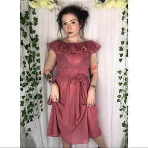Vintage 70s rose dress